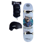 Pack Skateboard Prot Ollie My Bones My Music - Blanco MG-7109-SET