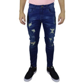 Pantalón Jean Moda Comfort Para Hombre - Azul