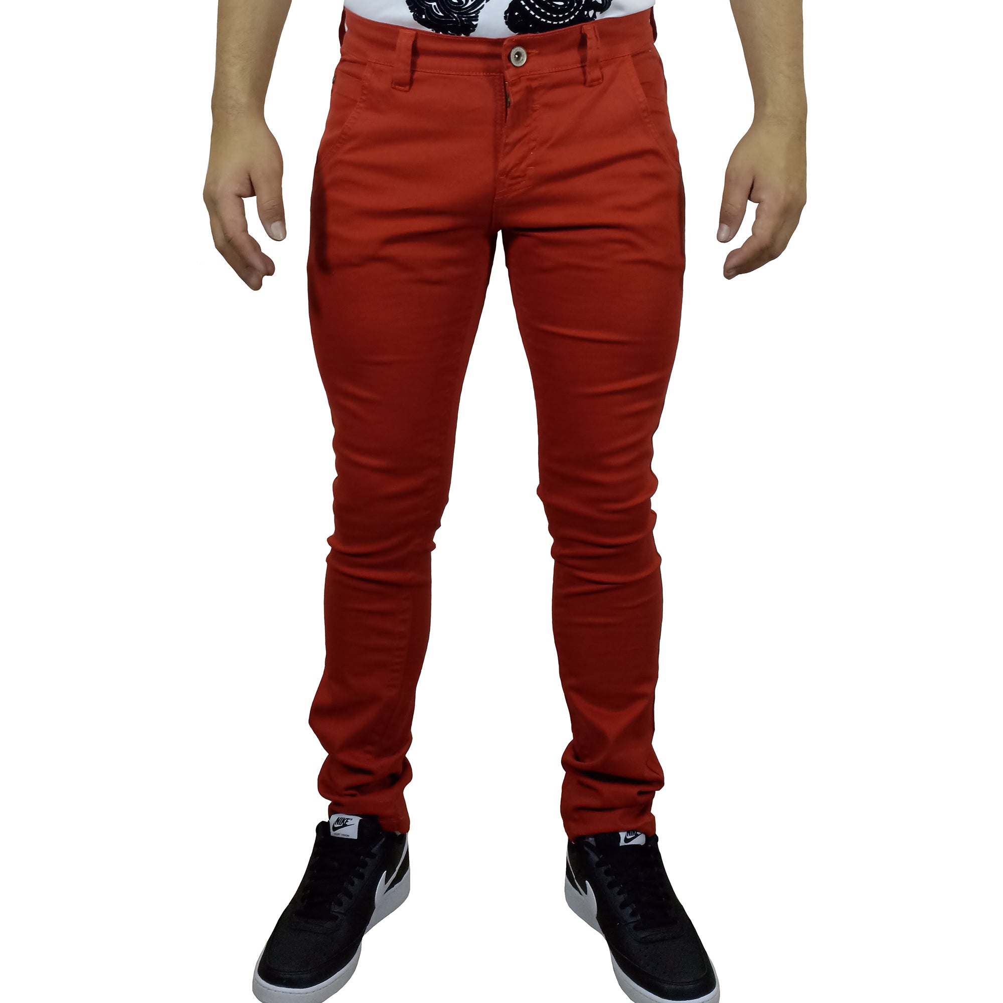 Pantalón Drill Moda Para Hombre - Naranja