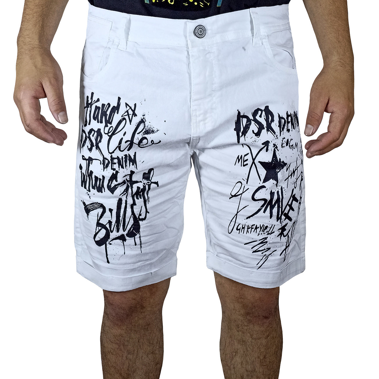 Bermuda Jean Moda DSR Para Hombre Blanco – Boutique Boys