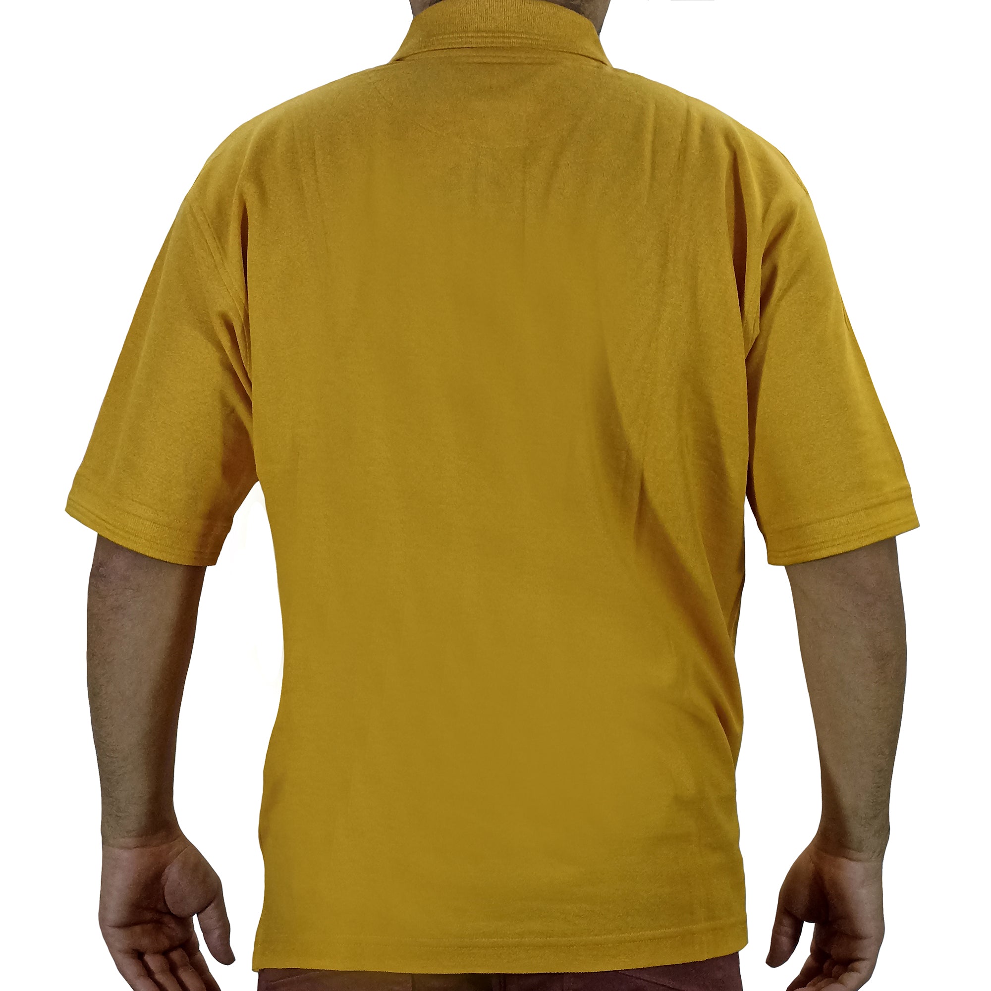 Polo Camisero Para Hombre - Mostaza
