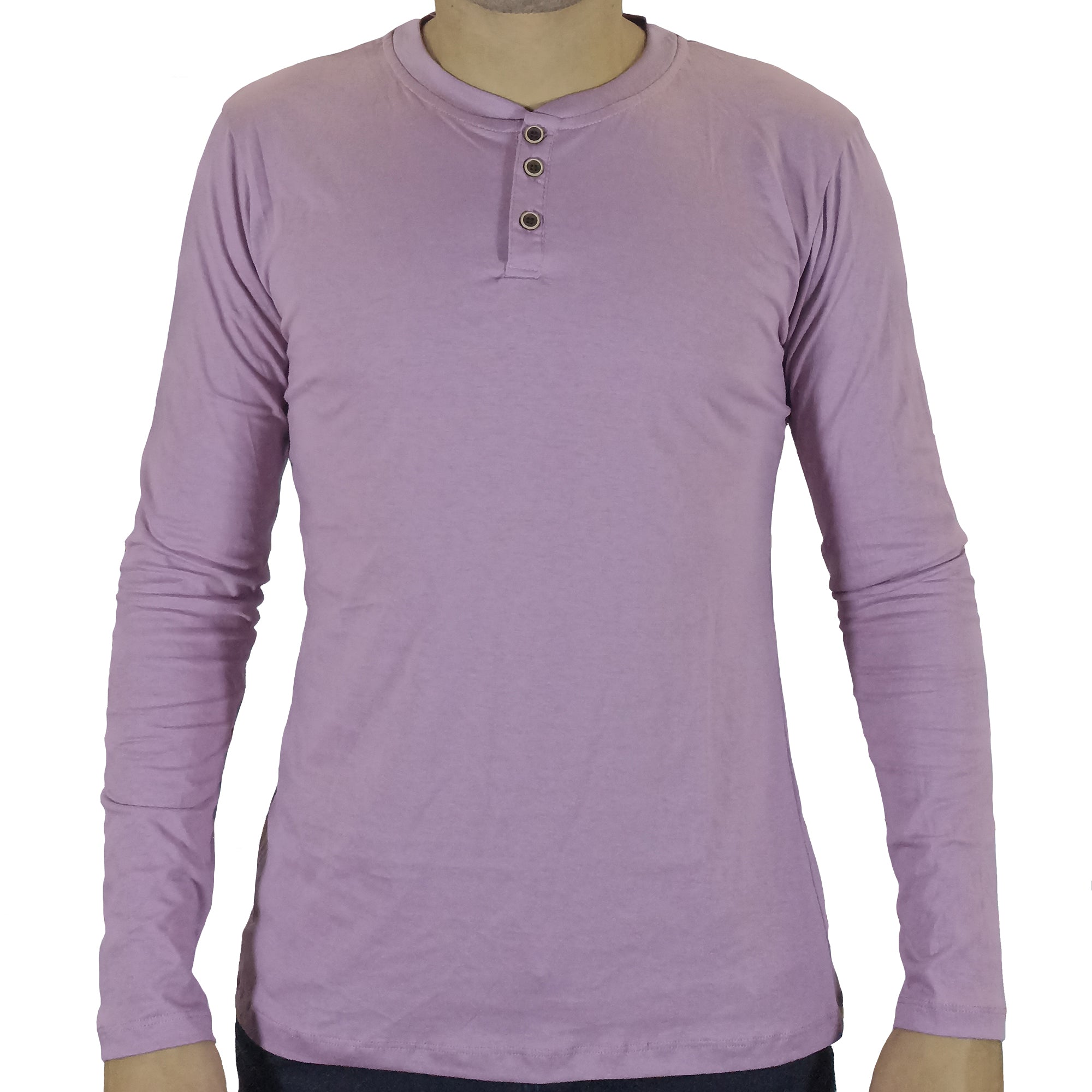 Polo Hombre Manga Larga - Palo Rosa