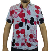 Camisa Chalis Manga Corta Para Hombre - Blanco