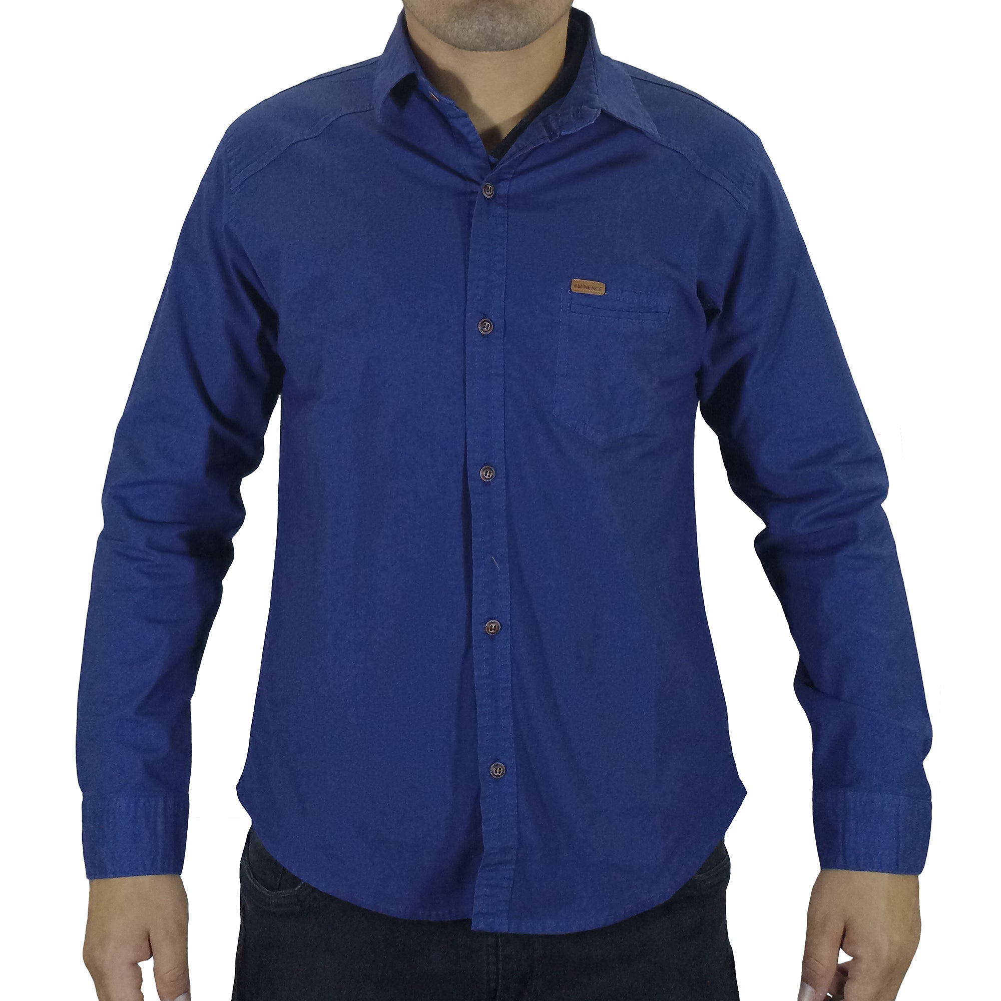 Camisa Drill Hombre - Azul