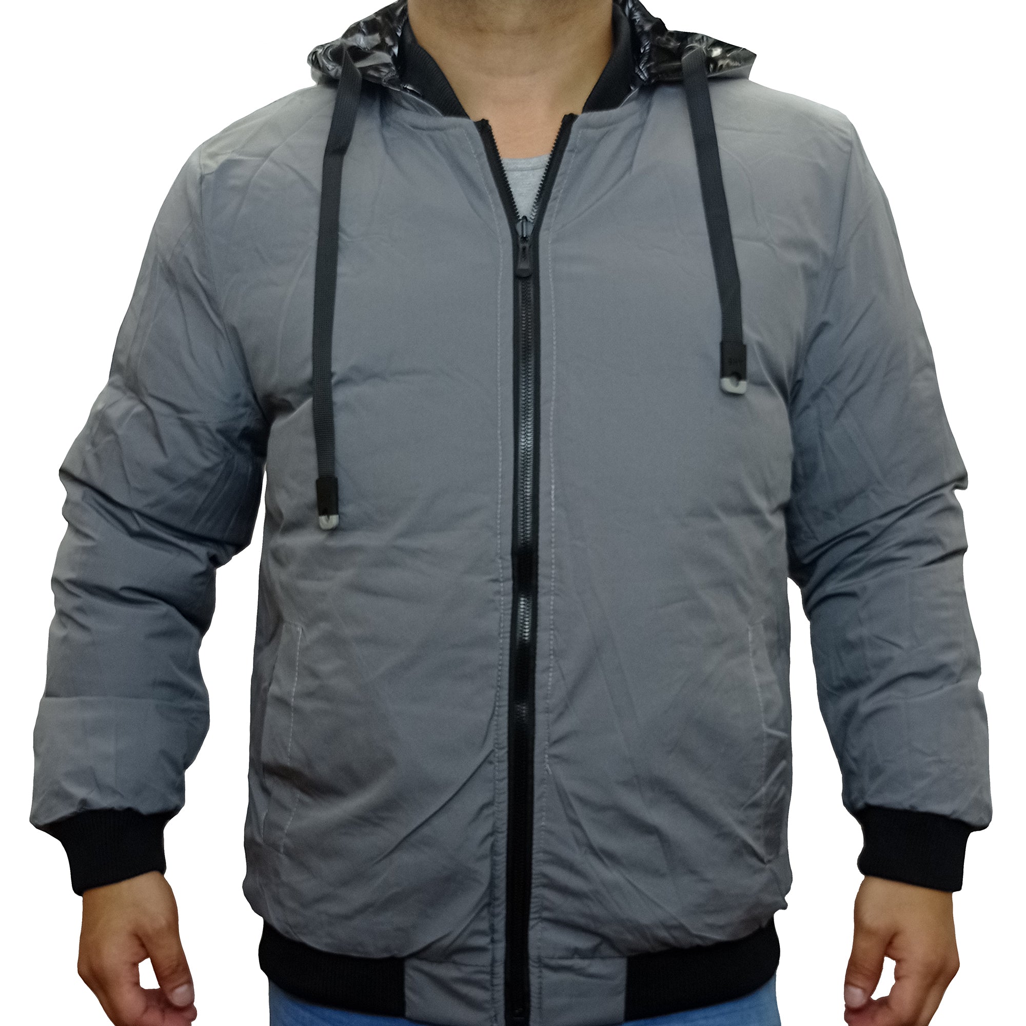 Casaca Hombre Térmica Reversible MSBAO - Negro