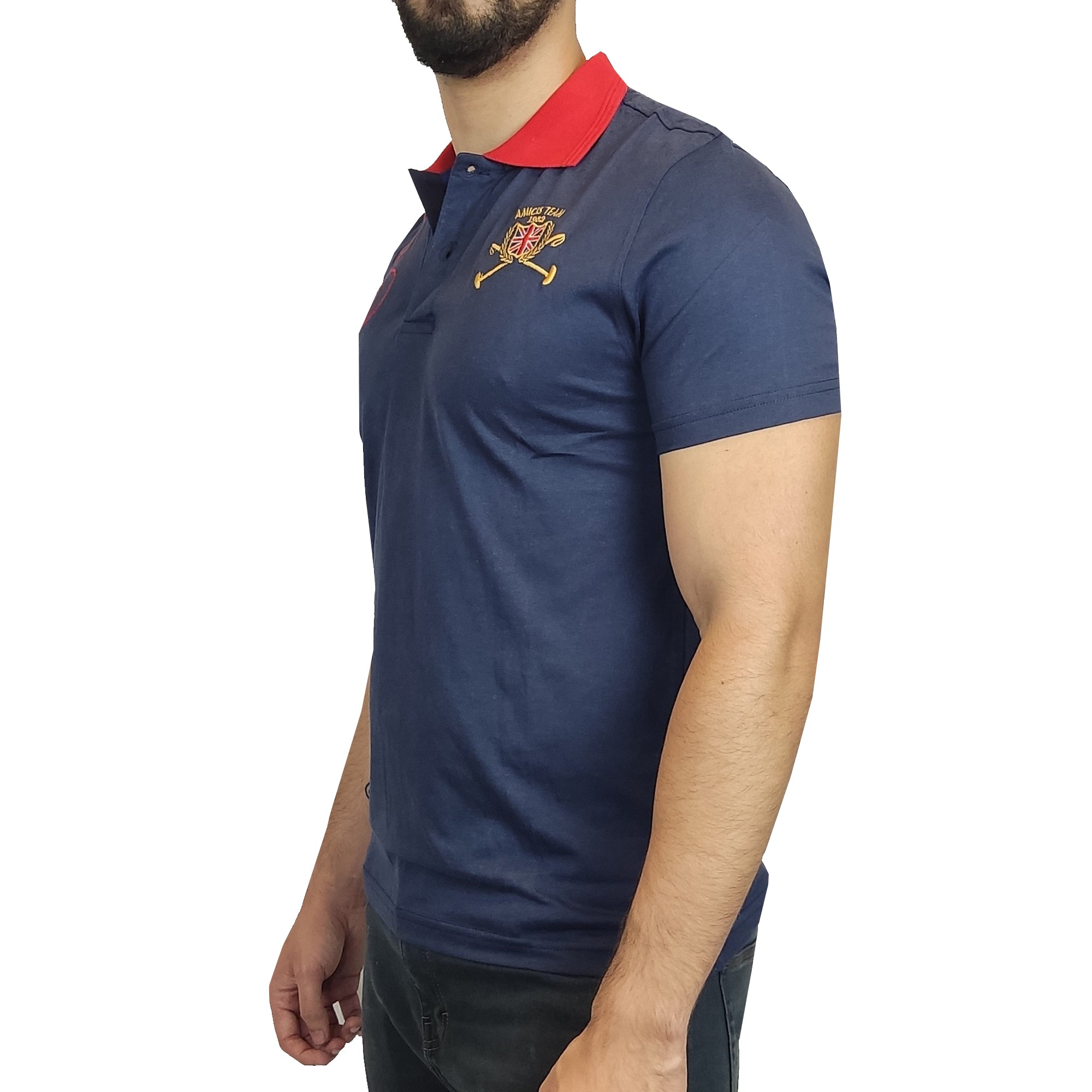 Polo Manga Corta Amici Hombre Handicup - Azul