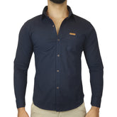 Camisa Manga Larga Drill - Azul