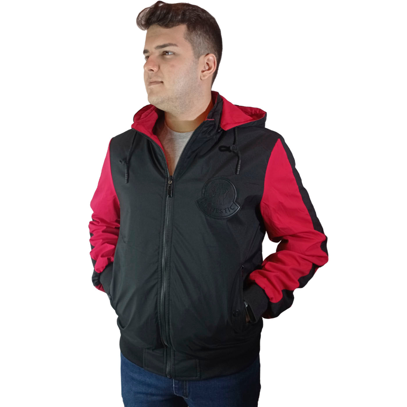 Casaca Majestic Xian Reversible - Negro / Rojo
