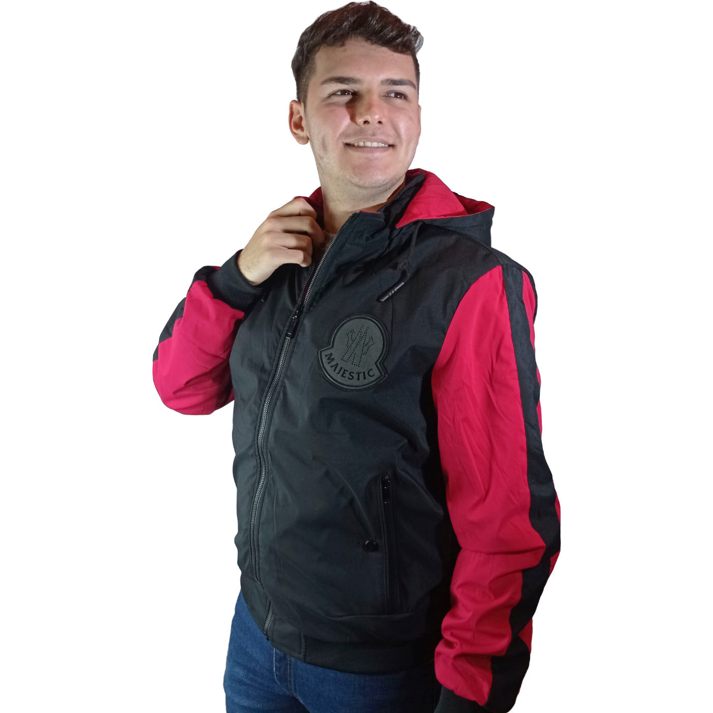 Casaca Majestic Xian Reversible - Negro / Rojo