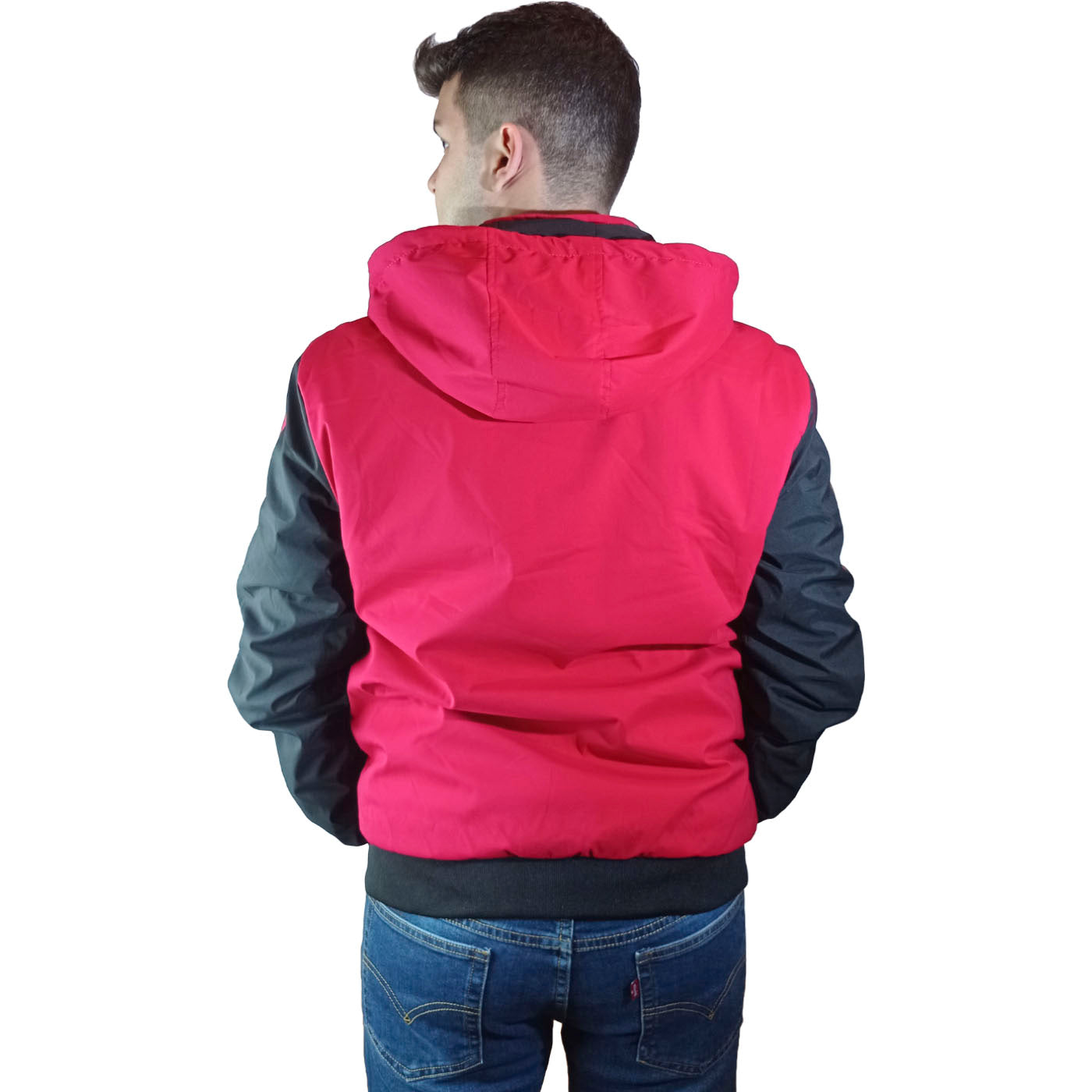 Casaca Majestic Xian Reversible - Rojo / Negro