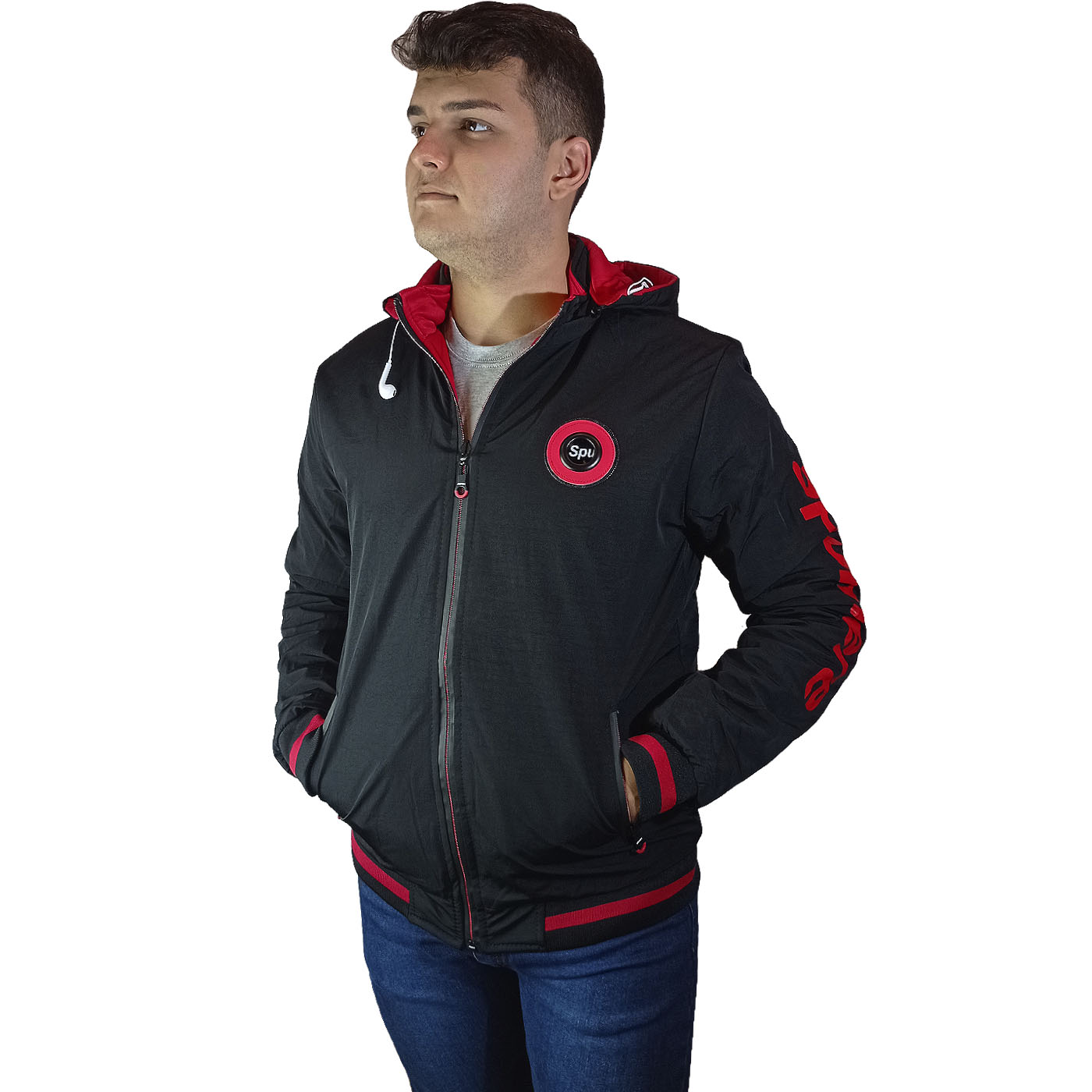 Casaca Supreme LGGDSS Negro Rojo – Boutique Boys