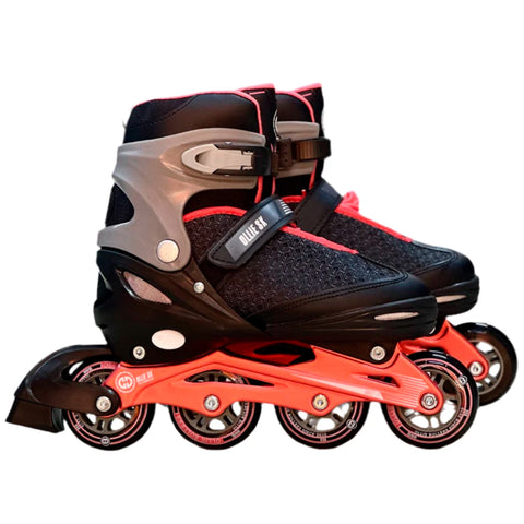 Patines Linea 4 Ruedas Ollie Sk - Negro/Rojo Del 34-37 YS-D2-M