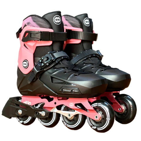 Patines Linea 4 Ruedas Ollie Sk 2 - Negro/Rosado Del 32-35 YS-Q3-S