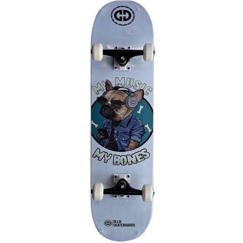 Pack Skateboard Prot Ollie My Bones My Music   - Blanco MG-7109-SET