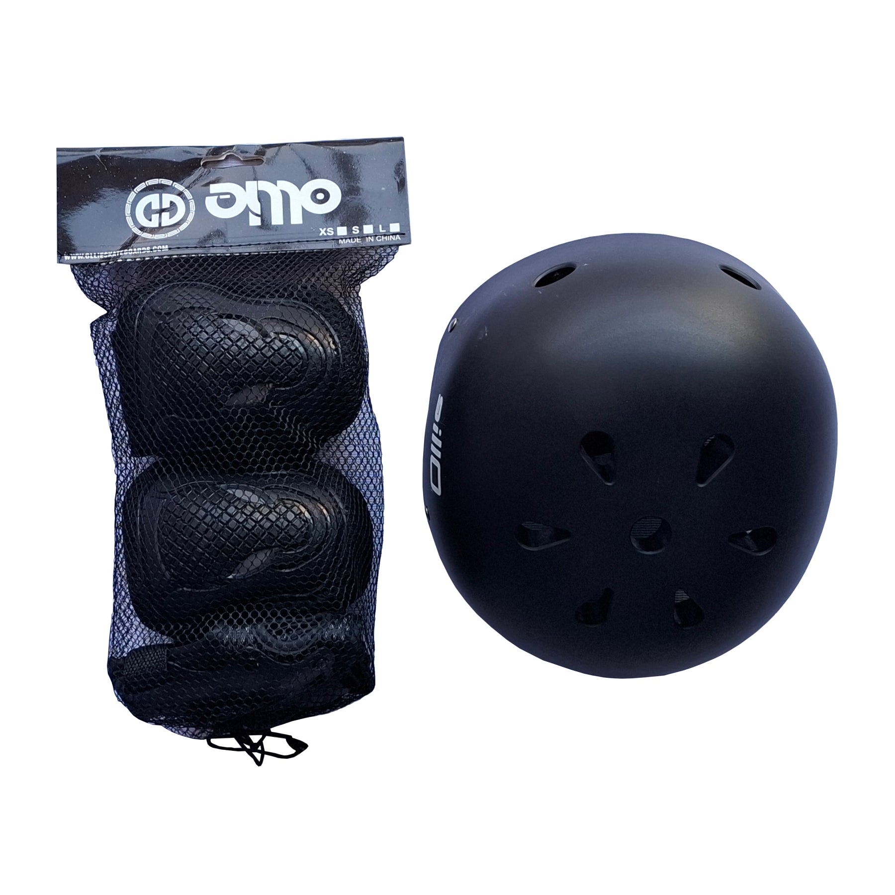 Pack Skateboard Prot Ollie My Bones My Music   - Blanco MG-7109-SET