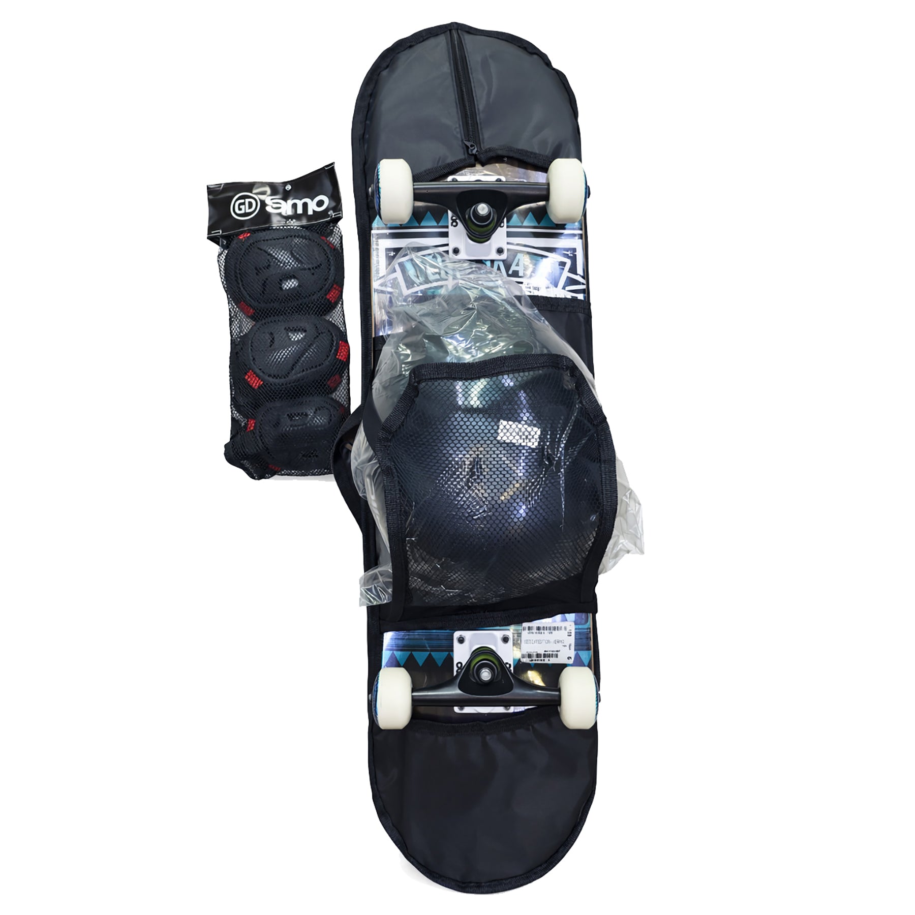 Pack Skateboard Prot Ollie Expedition Negro/Verde MG-7109-SST