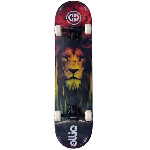 Skateboard Ollie Semi Pro 6 Leon Rasta - Verde OM-3108-D-24