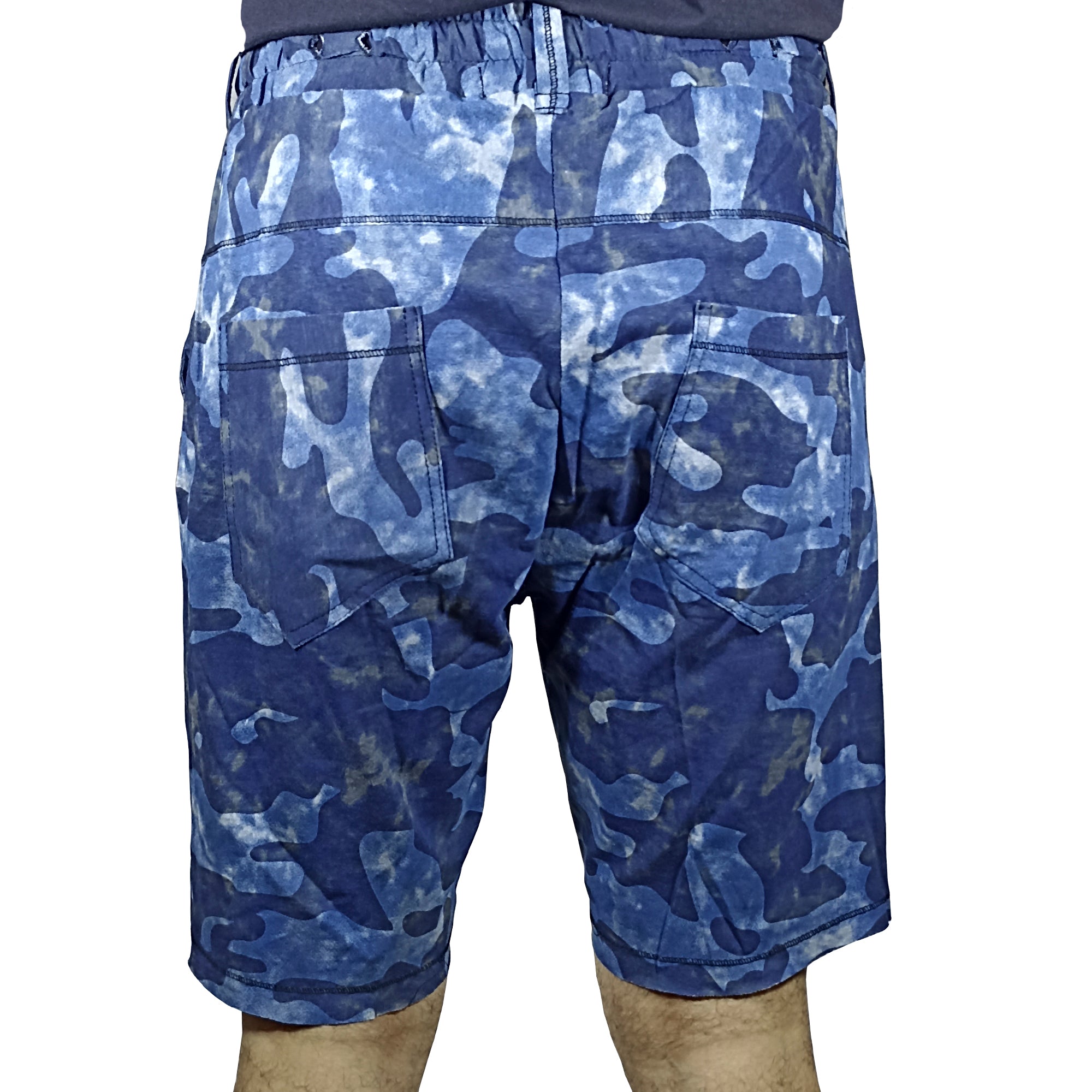 Short Estampado Hombre - Azul