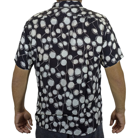 Camisa Chalis Manga Corta Para Hombre - Negro