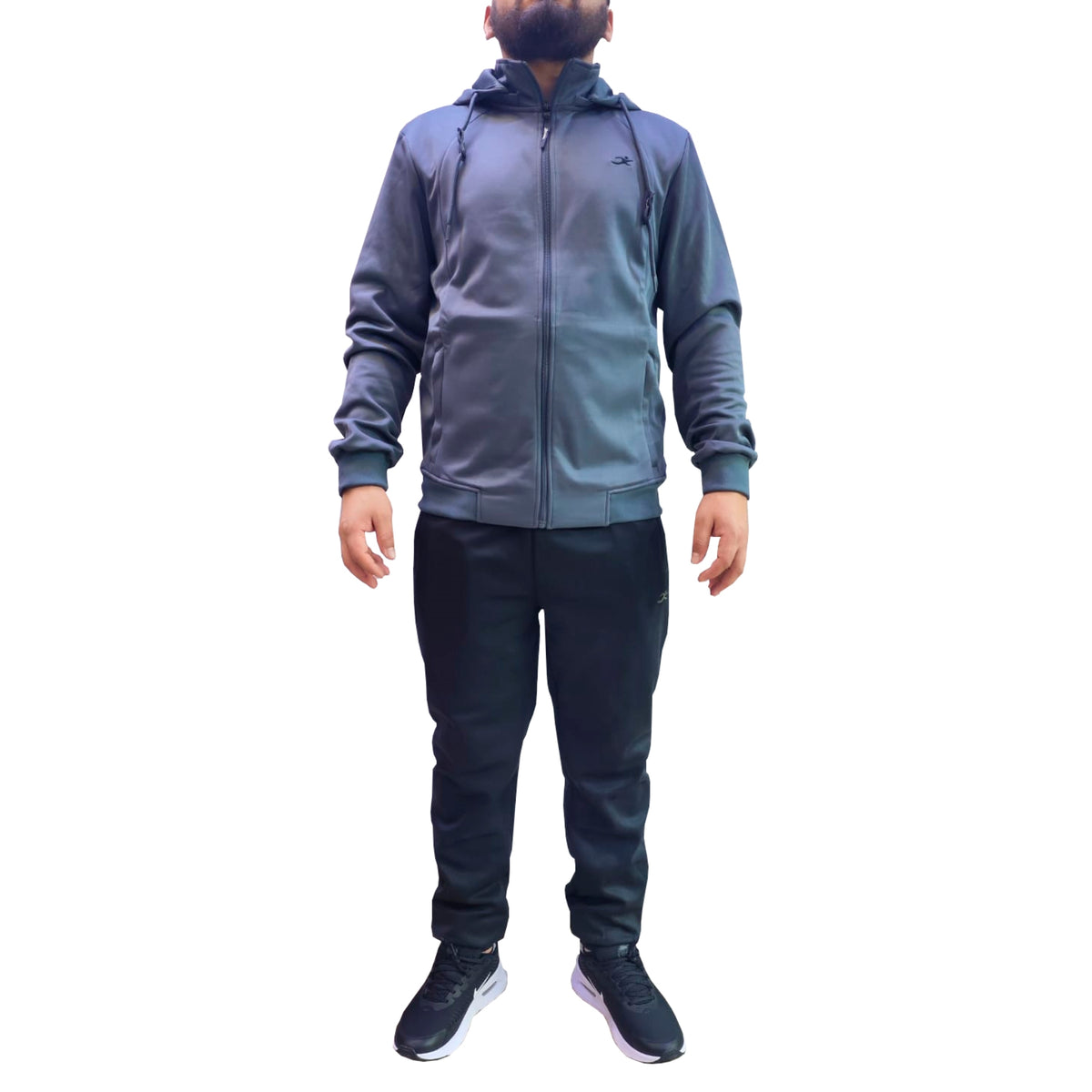 Conjunto de Buzo I-Run Gris/Negro | Ms-5057