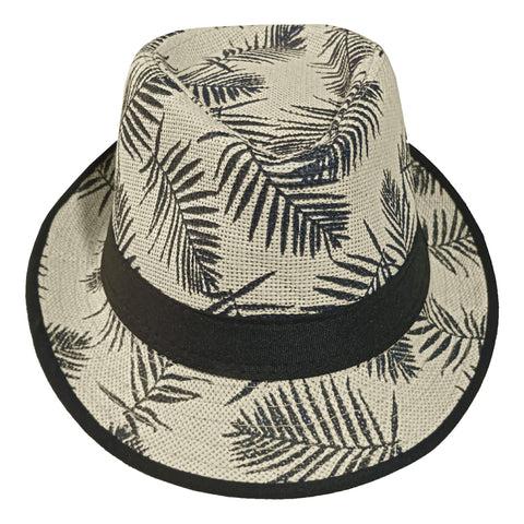 Sombrero Diseño Hojas - Beige