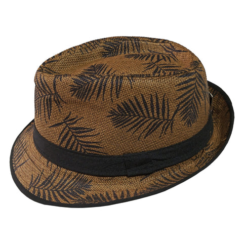 Sombrero Diseño Hojas - Marron