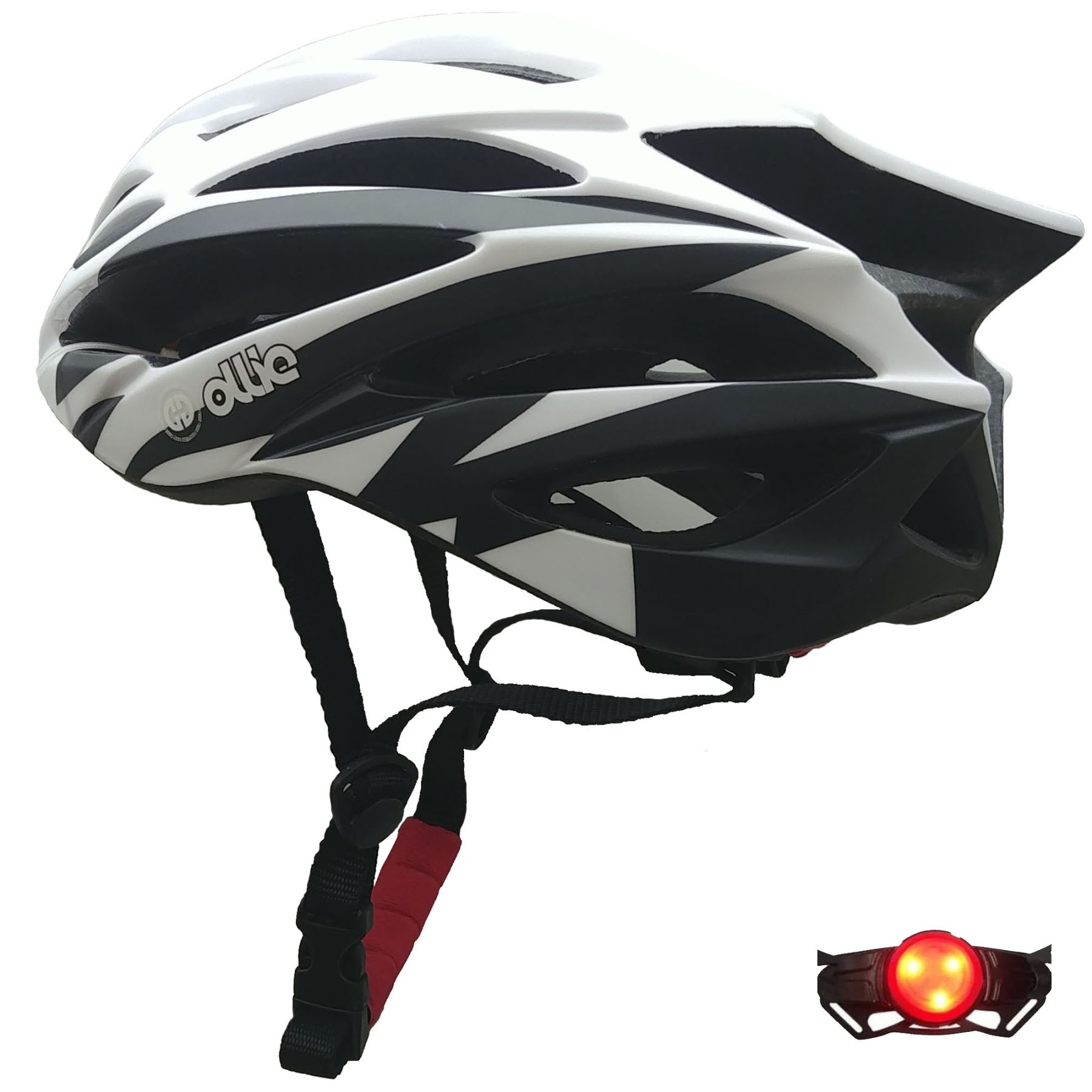 Casco Para Ciclista Ollie Storm - Blanco/Negro | K24-M