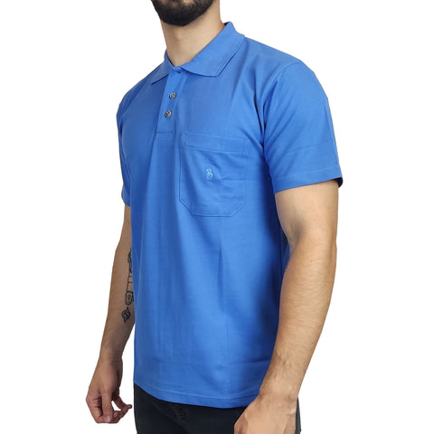 Polo Manga Corta Riff Urban Hombre Classic - Azul