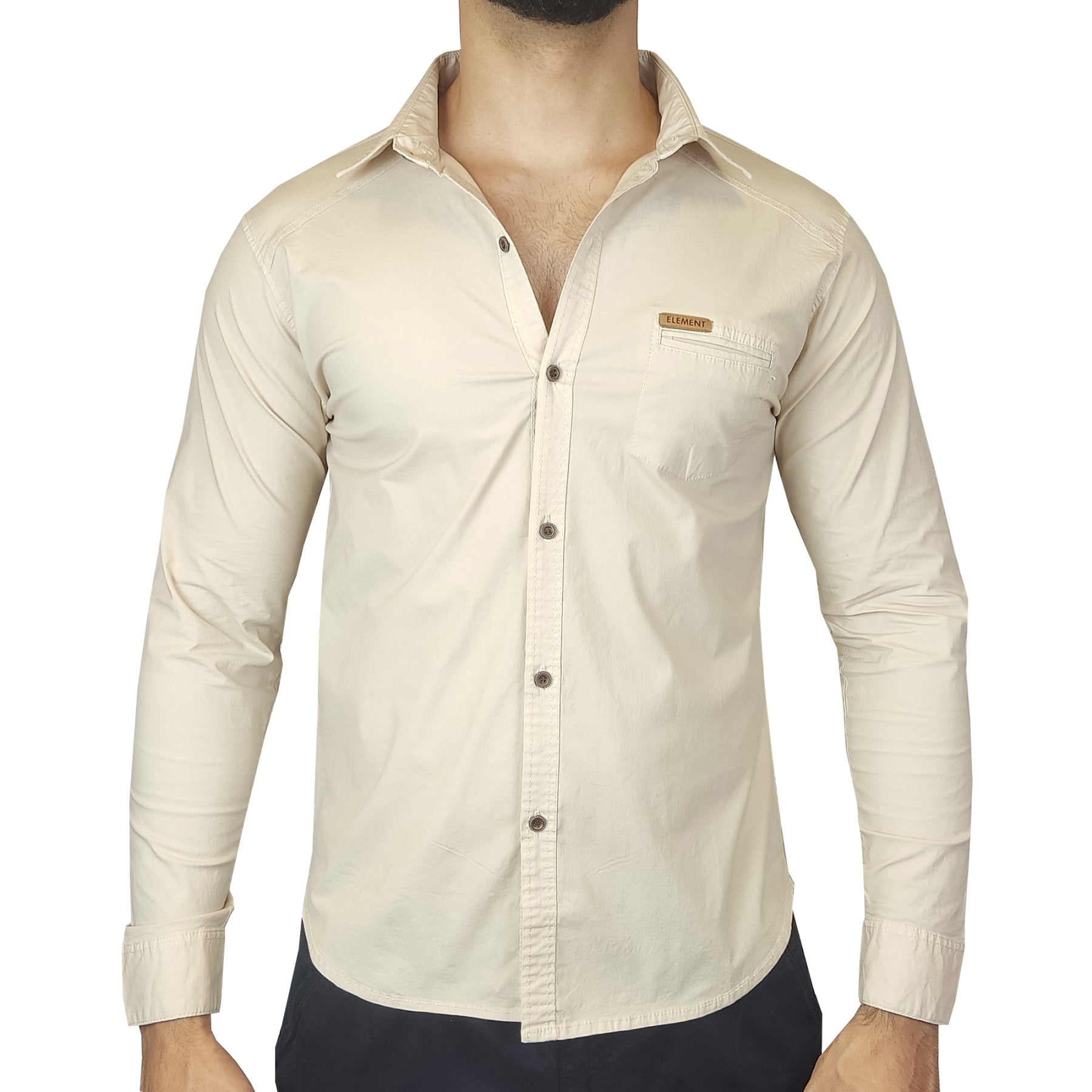 Camisa Manga Larga Drill - Beige