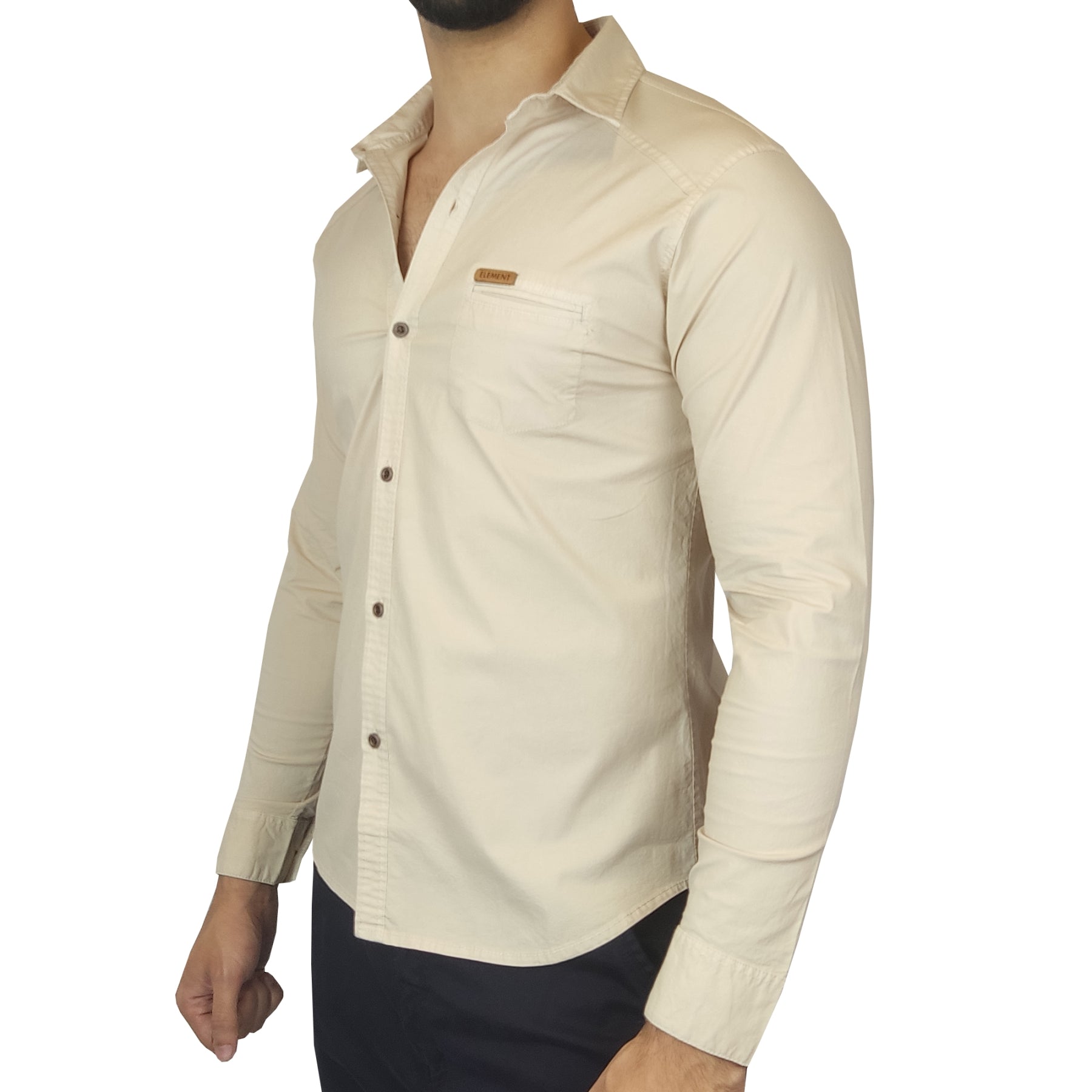 Camisa Manga Larga Drill - Beige